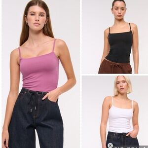 Abercrombie and Fitch Set of 3 Bra Free 90s Cami Tank NEW